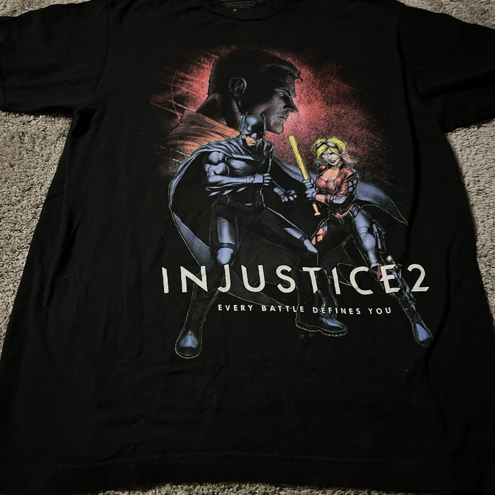 BATMAN INJUSTICE 2 Video Game T-Shirt MENS MEDIUM Superman Harley Quinn 🔥 🔥 🔥